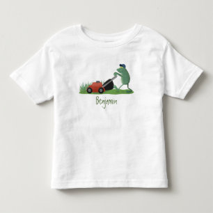 Tecknad av grönt groda med mosbildning t shirt
