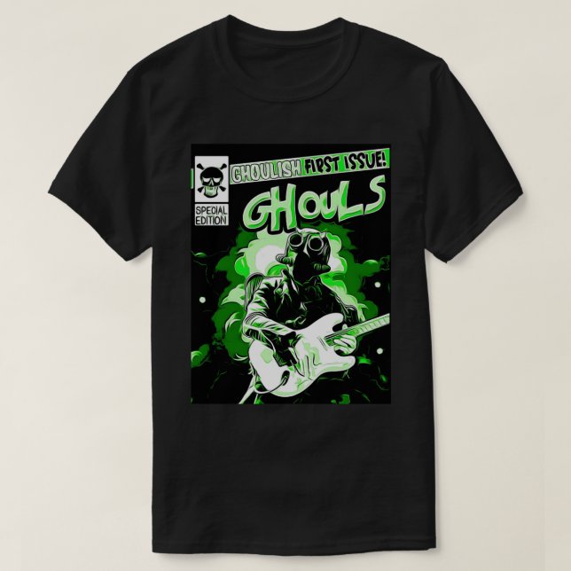 TECKNAD AV gröntens GHOST BAND GHOULS TÄCKER SPECI T Shirt (Design framsida)