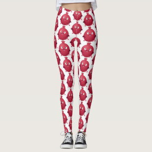Tecknad av grumlig frukt i lycklig leggings
