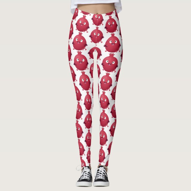 Tecknad av grumlig frukt i lycklig leggings (Framsida)
