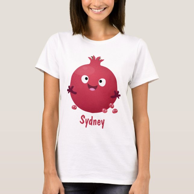 Tecknad av grumlig frukt i lycklig t shirt (Framsida)
