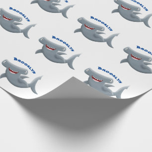 Tecknad av gullig hammerhead-haj presentpapper