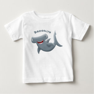 Tecknad av gullig hammerhead-haj t shirt