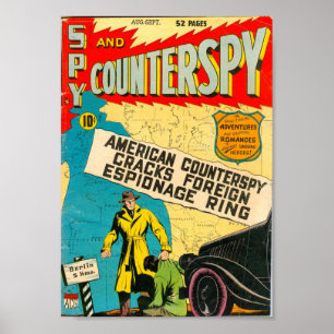 Tecknad av gyllene medelålder Art - Spy och Counte Poster