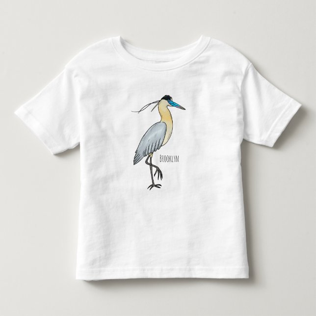 Tecknad av hägnfåglar med tak t shirt (Framsida)