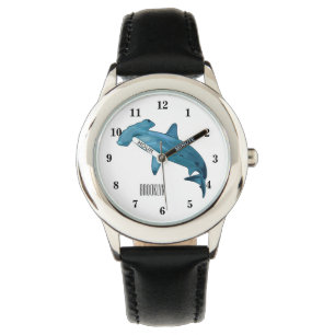 Tecknad av hammerhead shark armbandsur