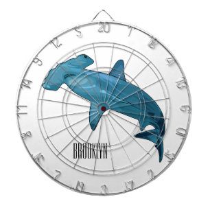 Tecknad av hammerhead shark darttavla