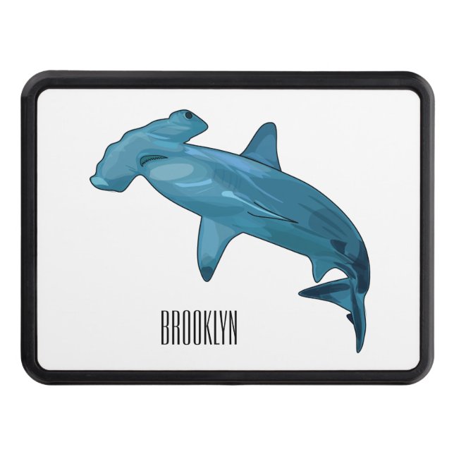 Tecknad av hammerhead shark dragkroksskydd (Framsidan)