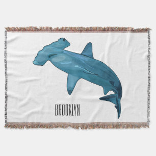 Tecknad av hammerhead shark filt