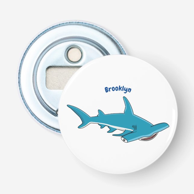 Tecknad av hammerhead shark flasköppnare (Framsidan)