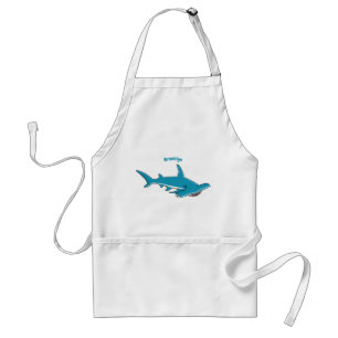 Tecknad av hammerhead shark förkläde