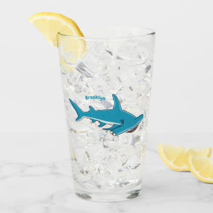 Tecknad av hammerhead shark glaskopp
