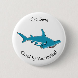 Tecknad av hammerhead shark knapp