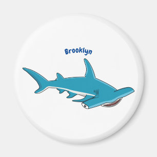 Tecknad av hammerhead shark magnet