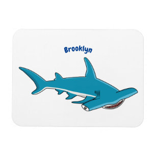 Tecknad av hammerhead shark magnet