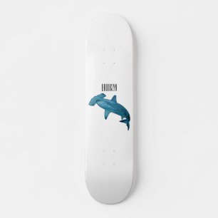 Tecknad av hammerhead shark mini skateboard bräda 18,5 cm