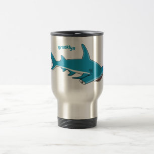 Tecknad av hammerhead shark resemugg