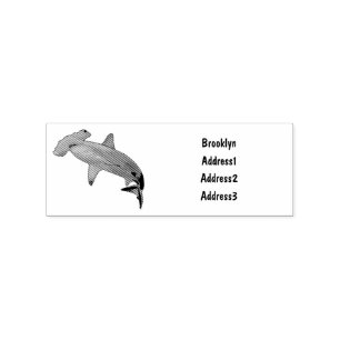 Tecknad av hammerhead shark stämpel