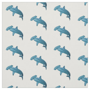 Tecknad av hammerhead shark tyg