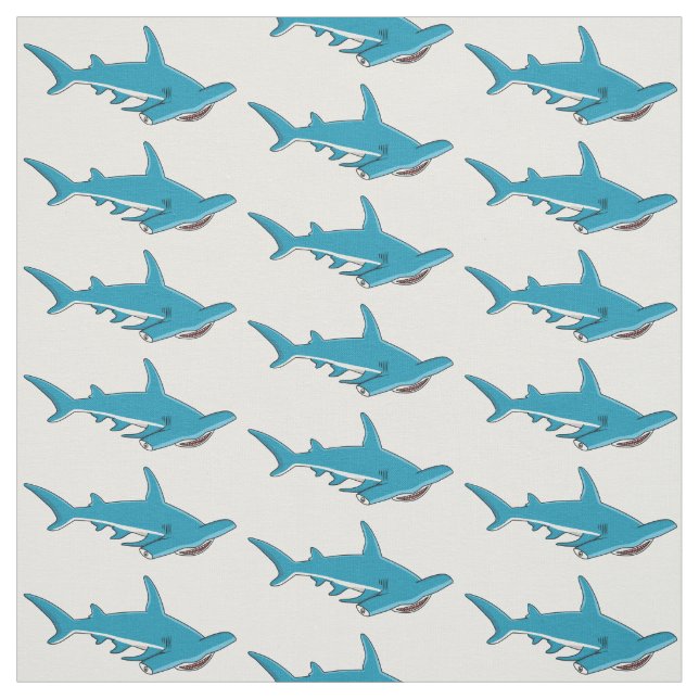 Tecknad av hammerhead shark tyg (Provkarta)