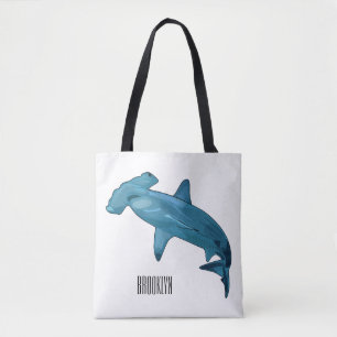 Tecknad av hammerhead shark tygkasse
