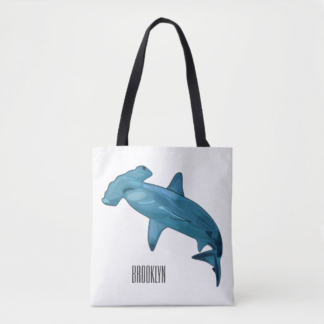 Tecknad av hammerhead shark tygkasse (Framsida)