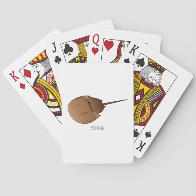 Tecknad av hästkrabba casinokort (Baksidan)