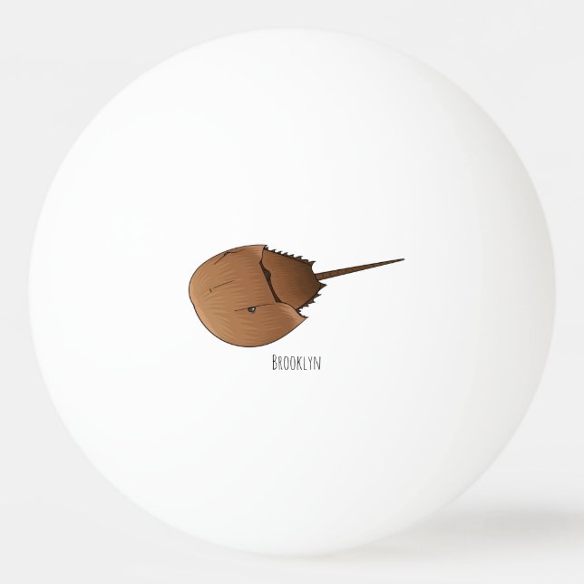 Tecknad av hästkrabba pingisboll (Framsidan)