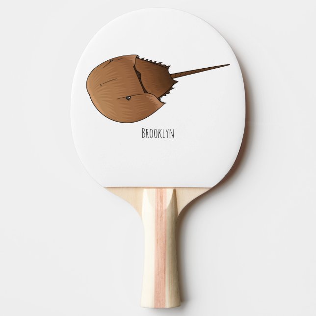 Tecknad av hästkrabba pingisracket (Framsidan)