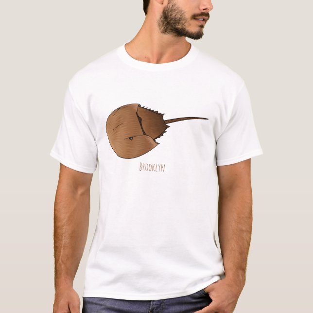 Tecknad av hästkrabba t shirt (Framsida)