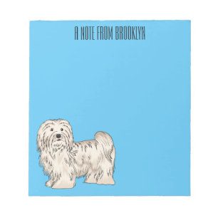 Tecknad av Havanese hund Anteckningsblock