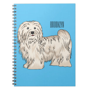 Tecknad av Havanese hund Anteckningsbok