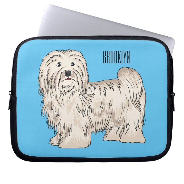 Tecknad av Havanese hund Laptop Fodral (Framsidan)