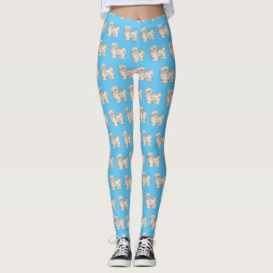 Tecknad av Havanese hund Leggings