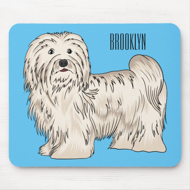 Tecknad av Havanese hund Musmatta (Framsidan)