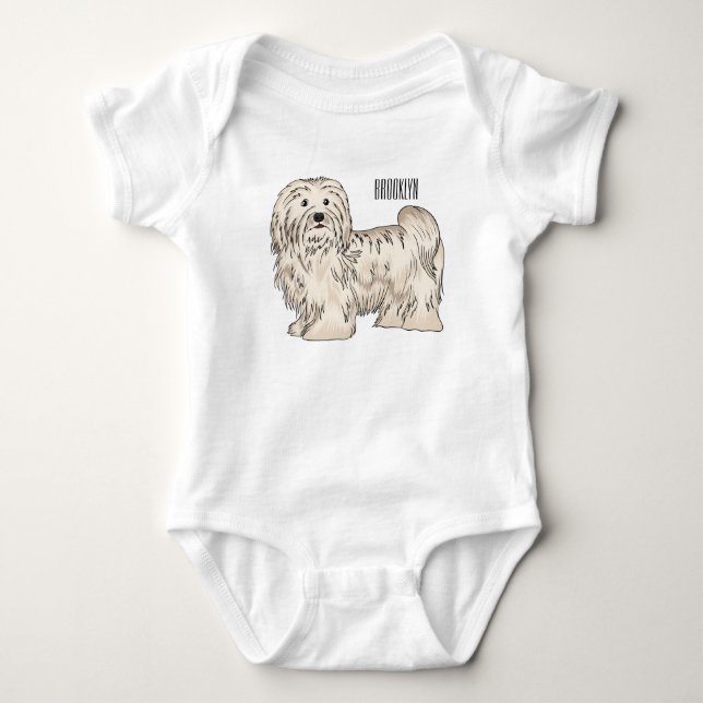 Tecknad av Havanese hund T Shirt (Framsida)