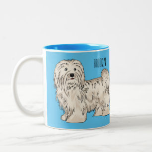 Tecknad av Havanese hund Två-Tonad Mugg