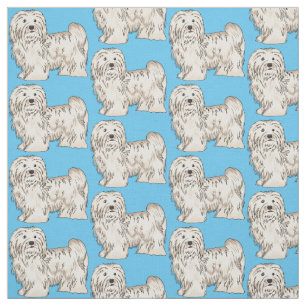 Tecknad av Havanese hund Tyg