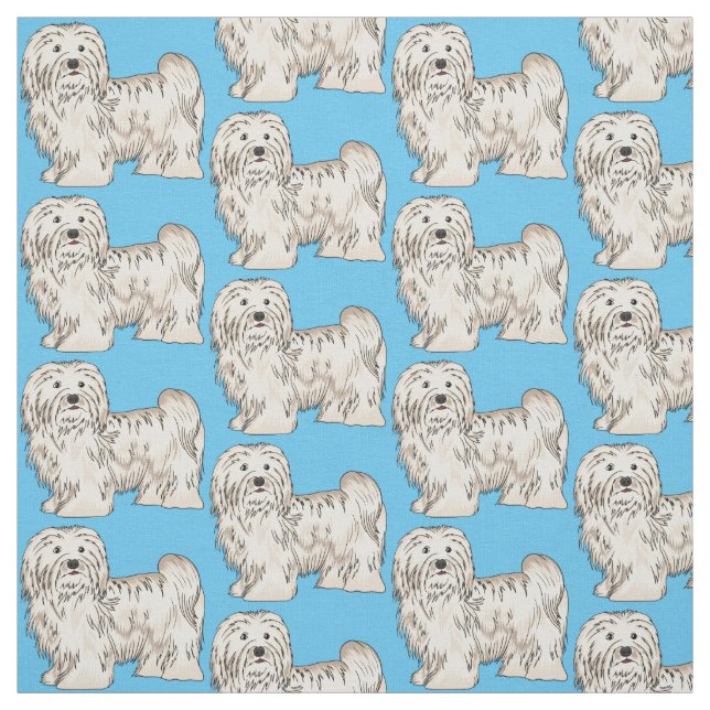 Tecknad av Havanese hund Tyg (Provkarta)