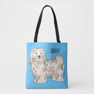 Tecknad av Havanese hund Tygkasse