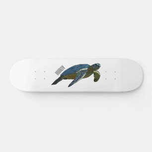 Tecknad av havssköldpadda mini skateboard bräda 18,5 cm