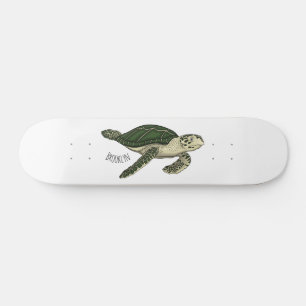 Tecknad av havssköldpadda mini skateboard bräda 18,5 cm