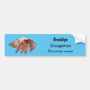 Tecknad av Hermit krab Bildekal