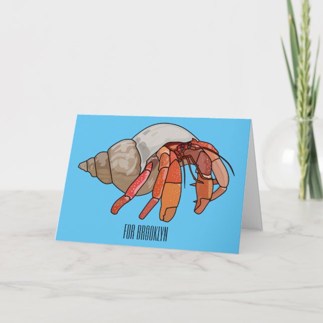 Tecknad av Hermit krab Kort (Framsida)