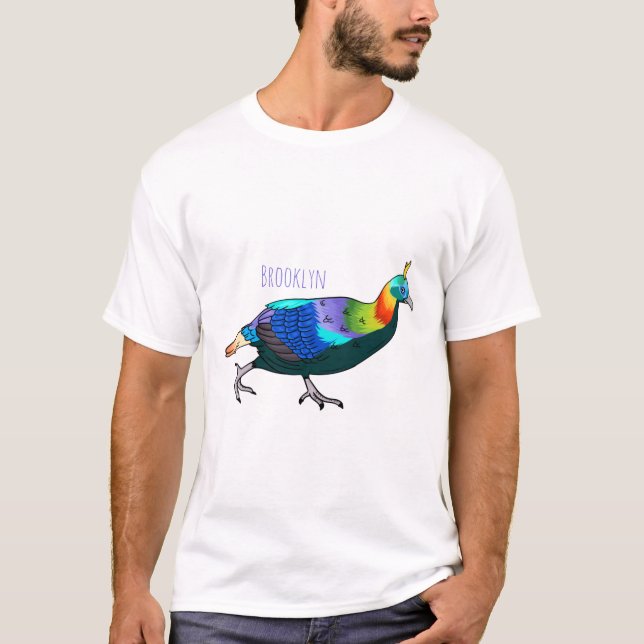 Tecknad av himalayans enfågel t shirt (Framsida)