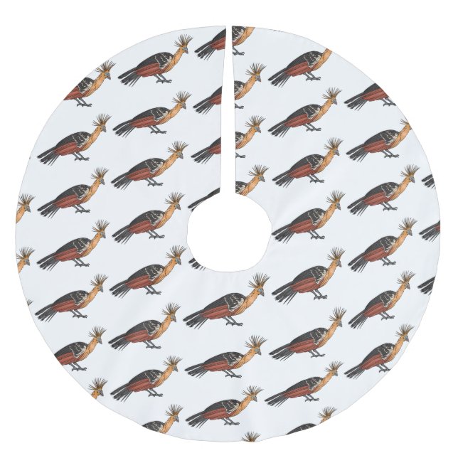 Tecknad av hoatzin-fågel julgransmatta borstad polyester (Framsidan)