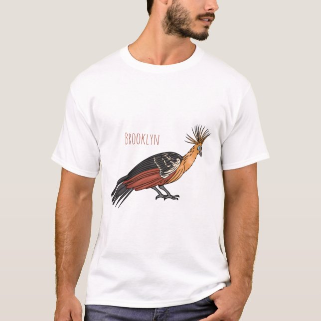 Tecknad av hoatzin-fågel t shirt (Framsida)