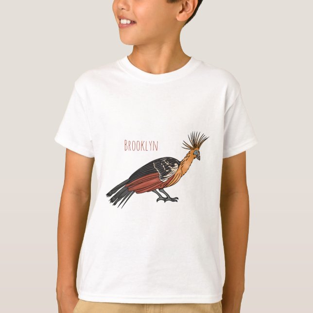 Tecknad av hoatzin-fågel t shirt (Framsida)