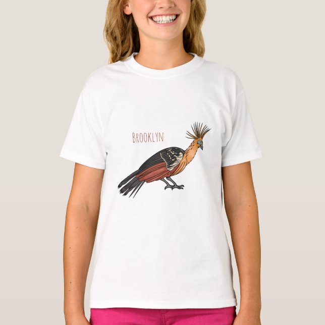 Tecknad av hoatzin-fågel t shirt (Framsida)