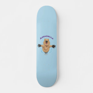 tecknad av hoppande quokka- i lycklig mini skateboard bräda 18,5 cm